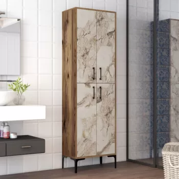 Dulap multifunctional, Hommy Craft, Berlin A, 60x200x35 cm, Nuc / Alb 271a imagine