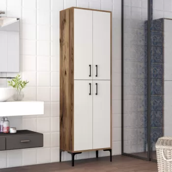 Dulap multifunctional, Hommy Craft, Berlin A, 60x200x35 cm, Nuc / Alb 547a imagine