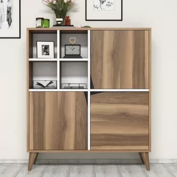 Dulap multifunctional, Hommy Craft, Pulse, 100x115x30 cm, Nuc / Alb c0c8 imagine