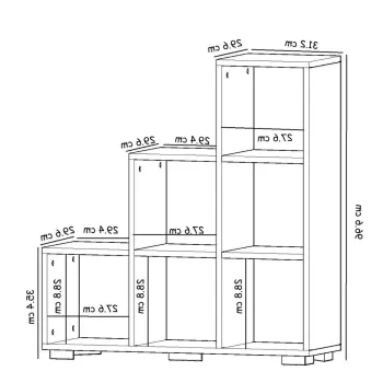 Dulap multifunctional, Inarch, C007, 90x96.6x29.6 cm, PAL, Maro fd48 imagine
