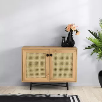 Dulap multifunctional, Kalune Design, Tarsus, 100x77x40 cm, Stejar / Negru 1bb7 imagine