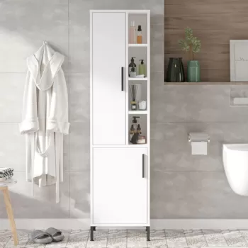 Dulap multifunctional, Locelso, VI2-W, 45x173.6x35.5 cm, Alb 2ad6 imagine