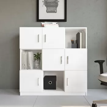 Dulap multifunctional, Locelso, VO7, 119.9x121.8x37.6 cm, Alb df99 imagine