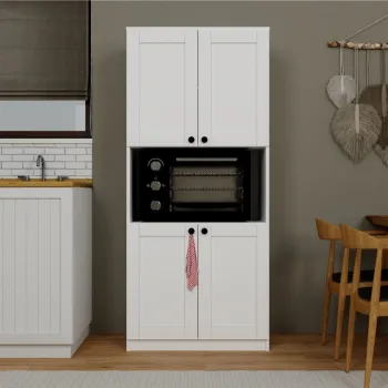 Dulap multifunctional, Miwood, Lucas 1600-102, Alb 5e37 imagine