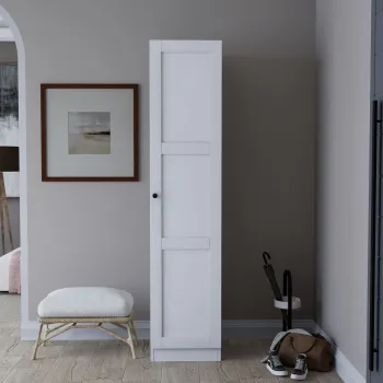 Dulap multifunctional, Miwood, Lucas 1600-67, Alb ec7b imagine