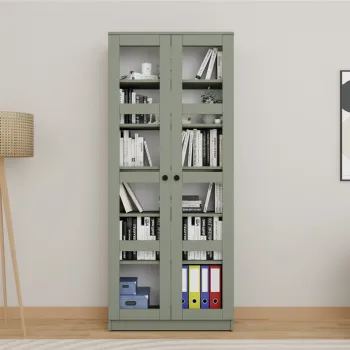 Dulap multifunctional, Miwood, Lucas Glass 1600-76, Verde 2f7c imagine
