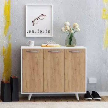 Dulap multifunctional, Mod Design, Piffa, 100x82x35 cm, Stejar / Alb c0f4 imagine