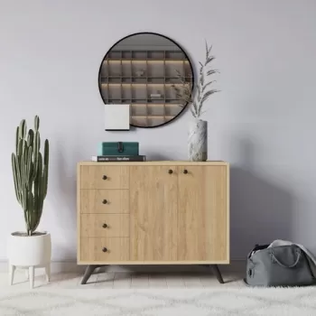 Dulap multifunctional, Mod Design, Waga, 100x82x35 cm, Stejar eabf imagine
