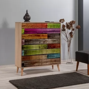 Dulap multifunctional Multilux 726, Vella, 95x36x111 cm, multicolor 06d1 imagine