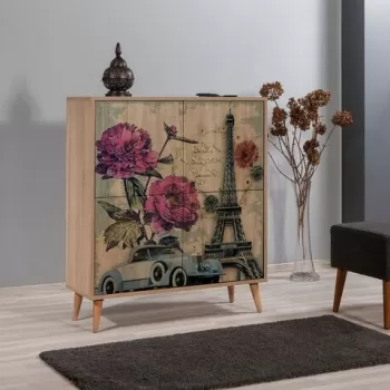 Dulap multifunctional Multilux 733, Vella, 95x36x111 cm, multicolor 5534 imagine