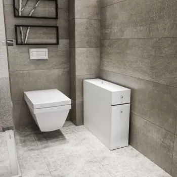 Dulap multifunctional pentru baie Calencia, Kalune Design, 19x60x55 cm, alb 676d imagine