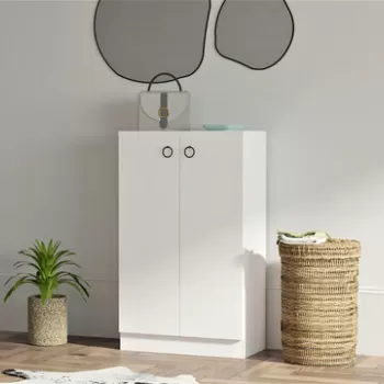 Dulap multifunctional, Puqa Design, Defne, 60x100x31.6 cm, PAL, Alb 6ee1 imagine