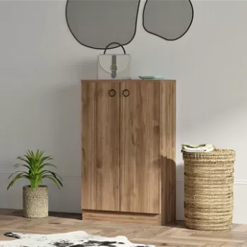 Dulap multifunctional, Puqa Design, Defne, 60x100x31.6 cm, PAL, Nuc cca5 imagine