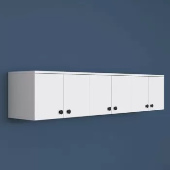 Dulap multifunctional, Rani, EA103, 179.6x43.6x37.5 cm, PAL, Alb dc9d imagine