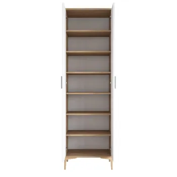 Dulap multifunctional, Rani, JE102, 60x198.6x37.5 cm, PAL, Nuc/Alb b3c2 imagine