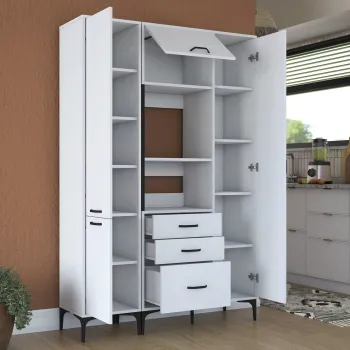 Dulap multifunctional, Rani, JE118, 130x198.6x40 cm, PAL, Alb 5fb8 imagine