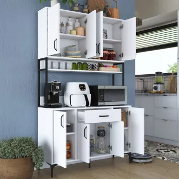 Dulap multifunctional, Rani, JE127 -2984, 120x198.6x40 cm, PAL, Alb 84dc imagine