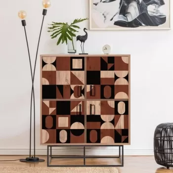 Dulap multifunctional, Sapphire, Quantum Solo - Chess, 93 x 115 x 36 cm, pal melaminat, multicolor ef4d imagine