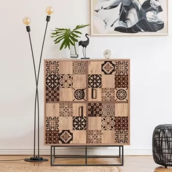 Dulap multifunctional, Sapphire, Quantum Solo - Mosaic, 93 x 115 x 36 cm, pal melaminat, multicolor 175c imagine