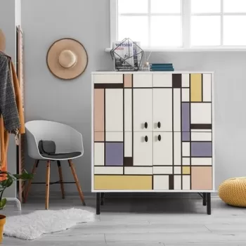 Dulap multifunctional, Vella, Midia, 95 x 111 x 36 cm, pal melaminat, multicolor 3d78 imagine