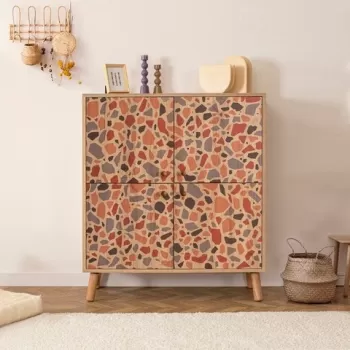 Dulap multifunctional, Vella, Pebble, 95 x 111 x 36 cm, pal melaminat, multicolor 466a imagine