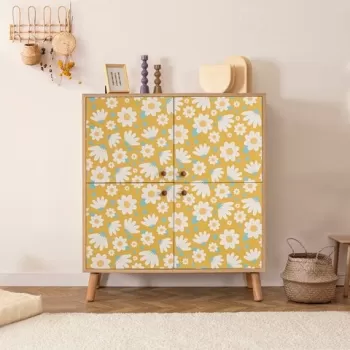 Dulap multifunctional, Vella, Posy, 95 x 111 x 36 cm, pal melaminat, multicolor 9e07 imagine