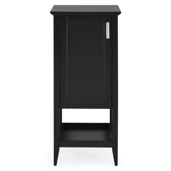 Dulap pentru baie Bastle, 47x40x110 cm, MDF, negru mat 25d6 imagine