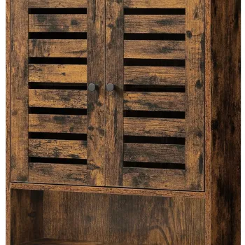 Dulap pentru baie / cabinet de perete Vasagle, 60x20x70 cm, max. 20 kg, PAL, maro rustic 0eaa imagine
