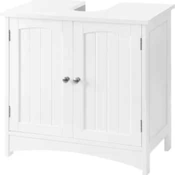 Dulap pentru baie / masca de lavoar, Vasagle, 60 x 30 x 60 cm, MDF, alb d45f imagine