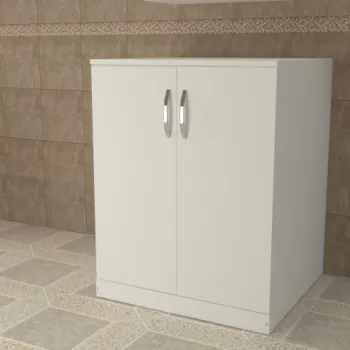 Dulap pentru baie, Wooden Art, Benito Alt White, 70x90x67 cm ed4d imagine