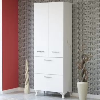 Dulap pentru baie Yasam, Decorotika, 60x31.5x163 cm, alb 8559 imagine