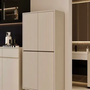 Dulap pentru bucatarie, Hanah Home, Capella, 69x158x32 cm, MDF LAMINAT, Gresie 670c imagine