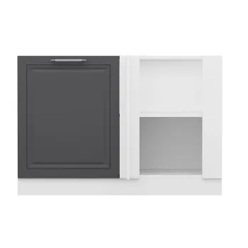 Dulap pentru bucatarie, Hanah Home, Minar, 120x82x56 cm, Alb / Antracit 5c45 imagine