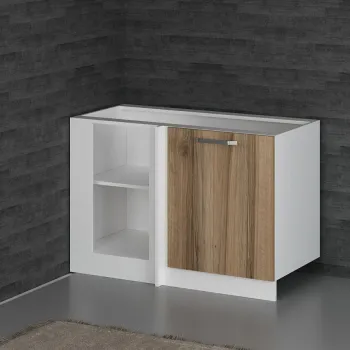 Dulap pentru bucatarie, Hanah Home, Minar, 120x82x56 cm, Alb / Dore 3de3 imagine