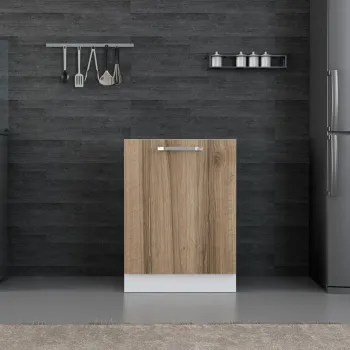 Dulap pentru bucatarie, Hanah Home, Minar, 60x87x58 cm, Alb / Dore 885c imagine