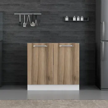 Dulap pentru bucatarie, Hanah Home, Minar, 90x87x58 cm, Alb / Dore 1e06 imagine