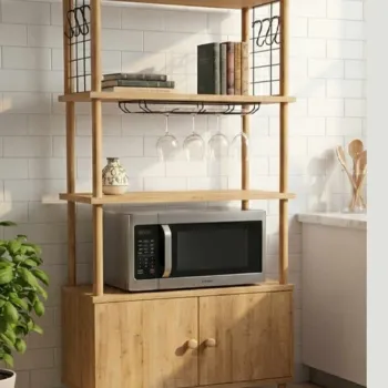 Dulap pentru bucatarie, Hanah Home, Pk09Pk, 60x140x30 cm, PAL, Maro dfcb imagine