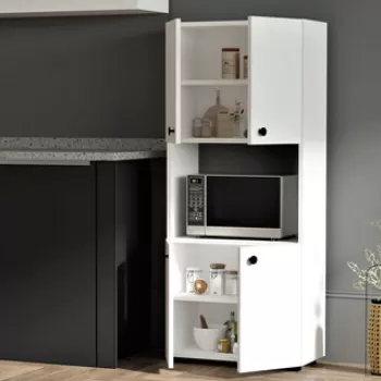 Dulap pentru bucatarie, Puqa Design, Ayaz, 60x140x31.4 cm, PAL, Alb 8bd5 imagine