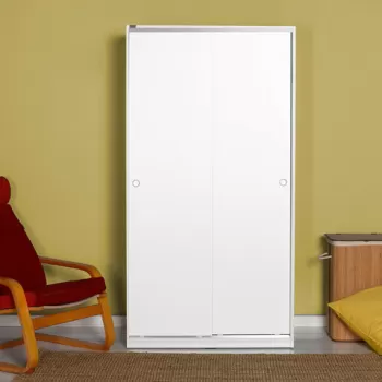 Dulap pentru haine, Adore, SWD-402-BB-2, 94x182x52 cm, PAL, Alb b2a5 imagine
