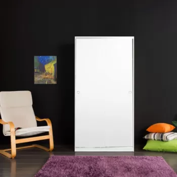 Dulap pentru haine, Adore, SWD-431-BY-2, 94x182x52 cm, PAL, Alb 3a51 imagine