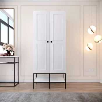 Dulap pentru haine, Comforty, Martin 2, 84x200x50 cm, Alb 4a7b imagine