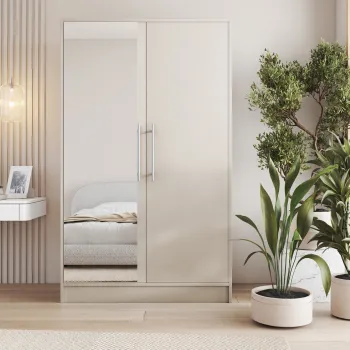 Dulap pentru haine cu oglinda ELTAP, Alarica, 120x60x200 cm, PAL, casmir a57f imagine