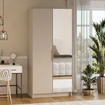 Dulap pentru haine cu oglinda ELTAP, KM1-SZA100, Mirtillo, 100x60x216 cm, PAL laminat, casmir a60f imagine