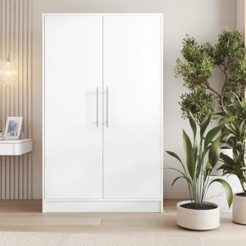 Dulap pentru haine ELTAP, Alarica, 120x60x200 cm, PAL, alb 43b4 imagine