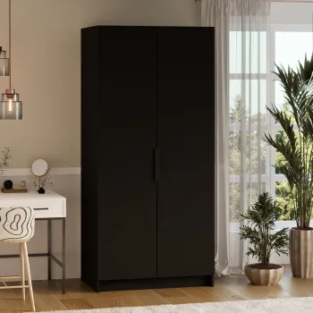 Dulap pentru haine ELTAP, B-SZA100, Mirtillo, 100x60x216 cm, PAL laminat, negru 45bc imagine