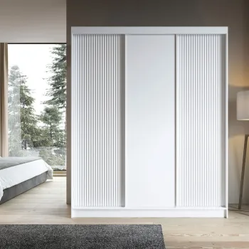 Dulap pentru haine ELTAP, Biancco III, 180x60x220 cm, MDF, alb 04d1 imagine