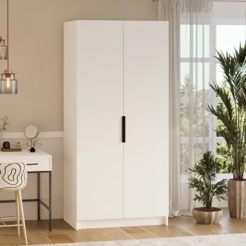Dulap pentru haine ELTAP, W-SZA100, Mirtillo, 100x60x216 cm, PAL laminat, alb 2be7 imagine