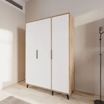 Dulap pentru haine, Hanah Home, Aden 120, 120x192x45 cm, Stejar / Alb 7da0 imagine