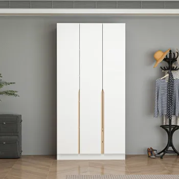 Dulap pentru haine, Hanah Home, Alin, 105x210x52 cm, Alb / Stejar 2efe imagine