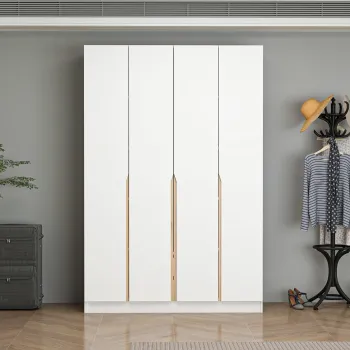 Dulap pentru haine, Hanah Home, Alin, 140x210x52 cm, Alb / Stejar b38b imagine